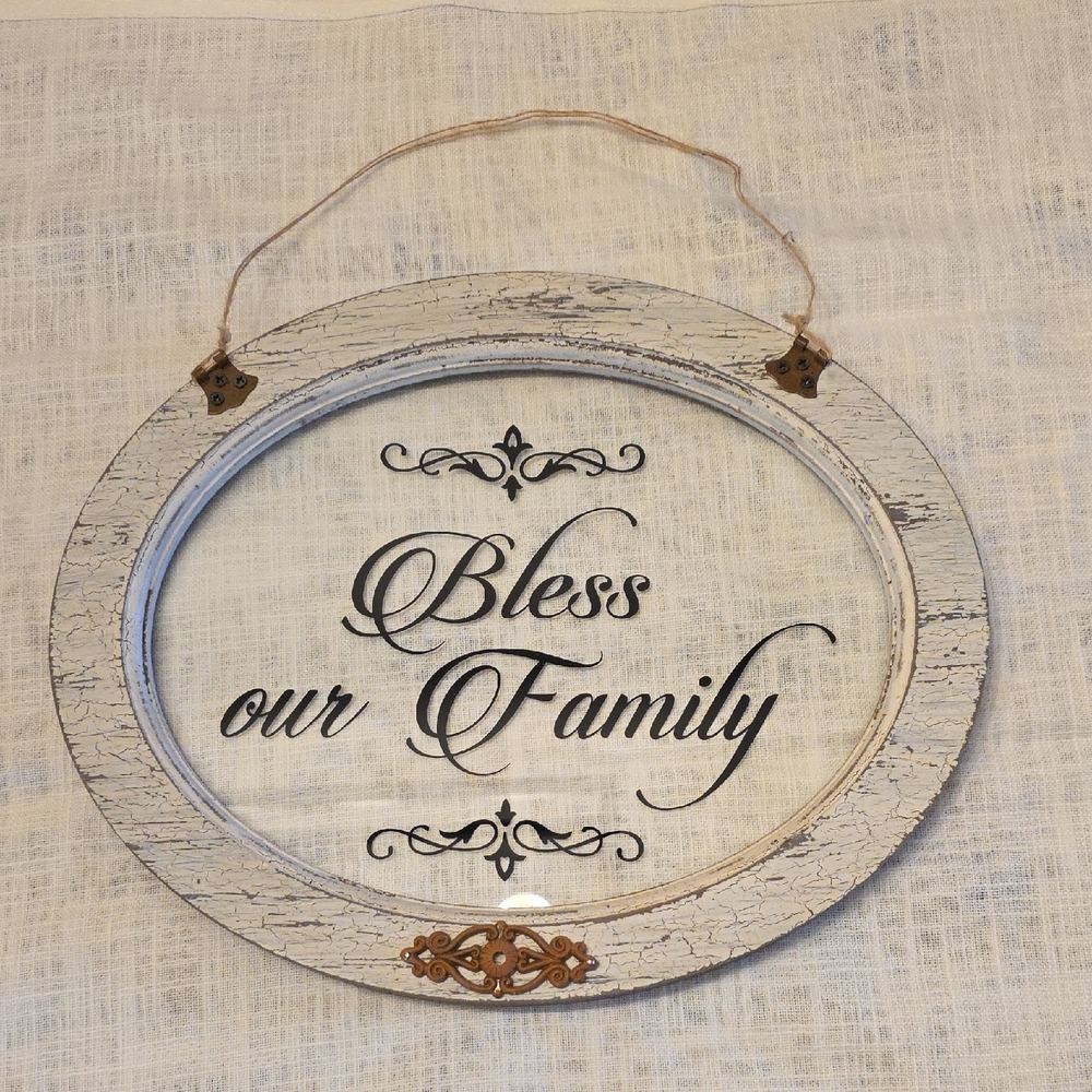 Rustic White Family Wall Decor
